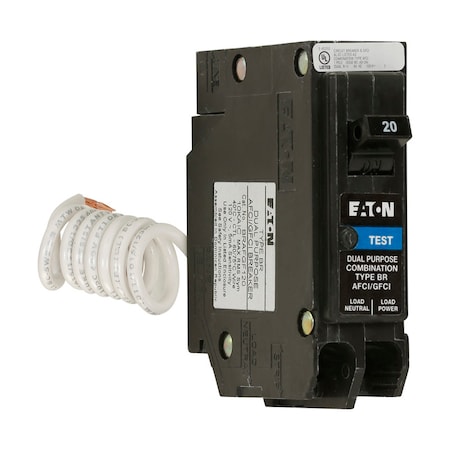 Eaton Circuit Breaker, 20A, 1 Pole BRN120DF